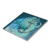 Meerjungfrau und Anchor Fliese (Seite)