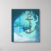 Meerjungfrau und Anchor Leinwand Art (Vorderseite)