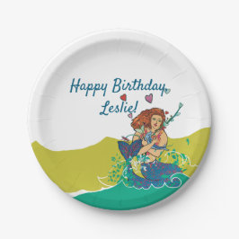 Meerjungfrau und Baby Dolphin Party Plate Pappteller