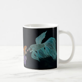 Meerjungfrau und Betafisch-Tasse Kaffeetasse