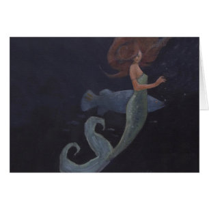 Meerjungfrau und Blauer Fisch