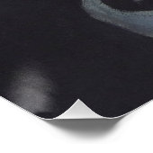 Meerjungfrau und Blauer Fisch Poster (Ecke)