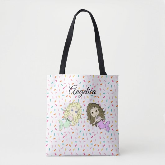 Meerjungfrau und Candy Sprinkles Personalisiert To Tasche (Vorderseite)