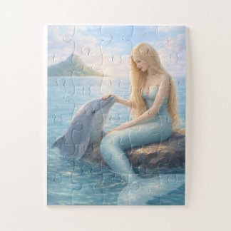 Meerjungfrau und Delfin Freunde Puzzle