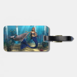 Meerjungfrau und Delfin Gepäckanhänger