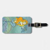 Meerjungfrau und Delphin addieren Namen und Gepäckanhänger (Vorderseite horizontal)