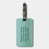 Meerjungfrau und Delphin addieren Namen und Gepäckanhänger (Rückseite vertikal)