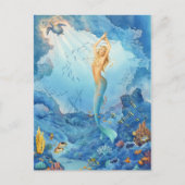 Meerjungfrau und Delphine von Schotte Howden Postkarte (Vorderseite)
