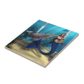 Meerjungfrau und Dolphin Fliese (Seite)