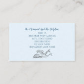 Meerjungfrau und Dolphin Nautical Visitenkarte (Rückseite)