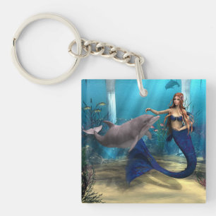 Meerjungfrau und Dolphin Schlüsselanhänger