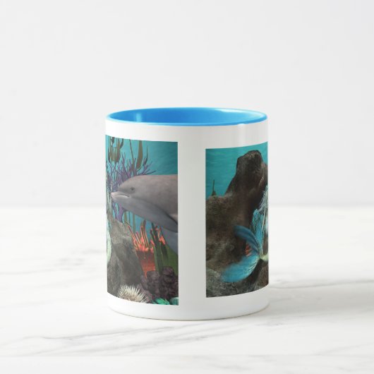 Meerjungfrau und Dolphin Tasse (Zentrum)
