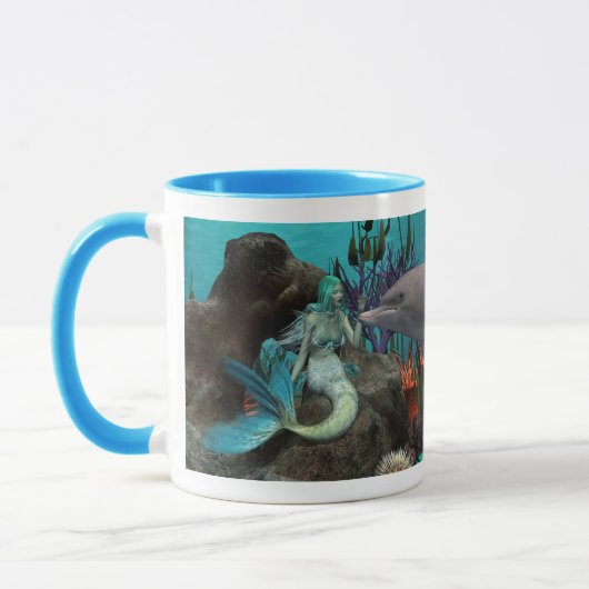 Meerjungfrau und Dolphin Tasse (Links)