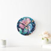 Meerjungfrau und Dolphin Wall Clock - Personalisie Runde Wanduhr (Zuhause)