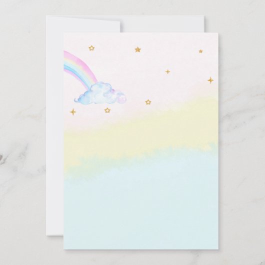 Meerjungfrau und Einhorngeburtstag Einladung Girl (Rückseite)