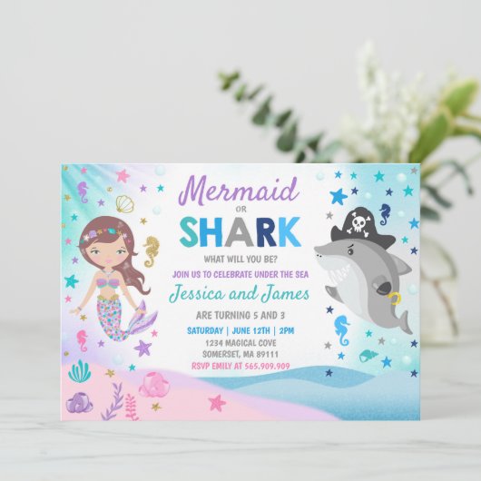 Meerjungfrau-und Einladung (Stehend Vorderseite)