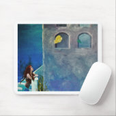 Meerjungfrau und Fisch auf der Burg Mousepad (Mit Mouse)