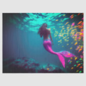 Meerjungfrau und Fisch Geschenkpapier Seidenpapier (Vorderseite)