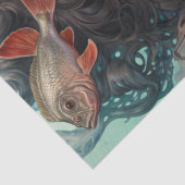 Meerjungfrau und Fische Seidenpapier (Detail)