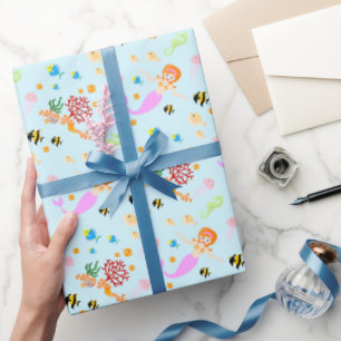 Meerjungfrau und Freundinnen Geburtstagsparty Geschenkpapier