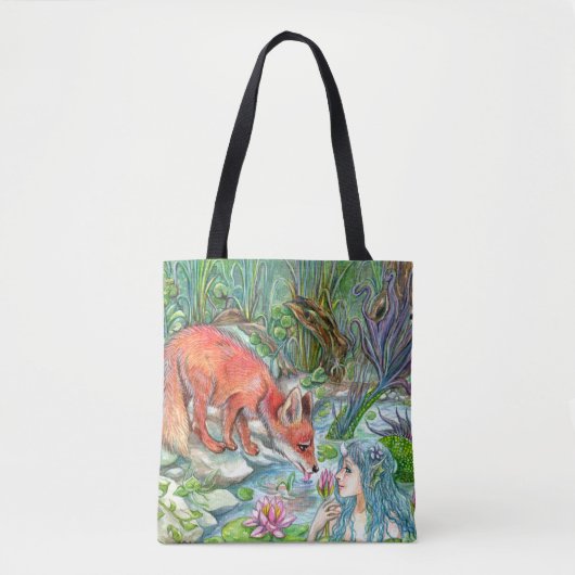 Meerjungfrau und Fuchs Tasche (Vorderseite)