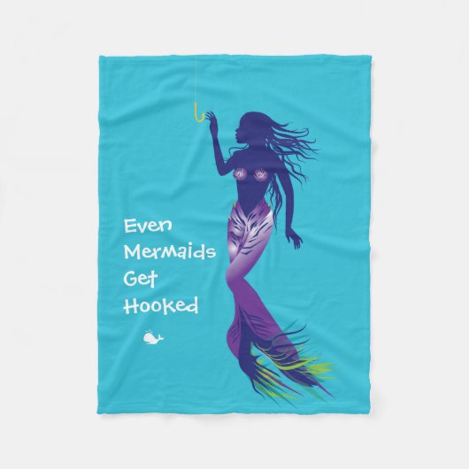 Meerjungfrau und Golden Hook Fleecedecke (Vorderseite)