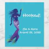 Meerjungfrau und Golden Hook Weinetikett (Einzelnes Label)