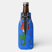 Meerjungfrau und Haifischflasche Cooler Flaschenkühler (Flasche Rückseite)