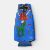 Meerjungfrau und Haifischflasche Cooler Flaschenkühler (Rückseite)