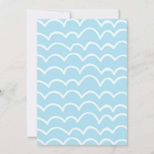 Meerjungfrau und Haischweinchen Gemeinsame Geburts Einladung (Rückseite)