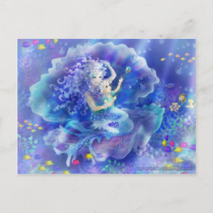 Meerjungfrau und Kind Postkarte