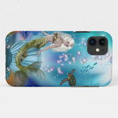 Meerjungfrau und Meeresschildkröte Case-Mate iPhone Hülle (Rückseite (Horizontal))