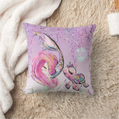 Meerjungfrau und Meeresschildkröte und Freunde, In Kissen (Decke)