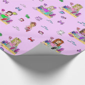 Meerjungfrau und Meerestiere Girls Geschenkwrap Geschenkpapier (Ecke)