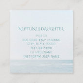 Meerjungfrau und Meereswellen Quadratische Visitenkarte (Rückseite)