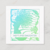 Meerjungfrau und Meereswellen Quadratische Visitenkarte (Vorderseite)