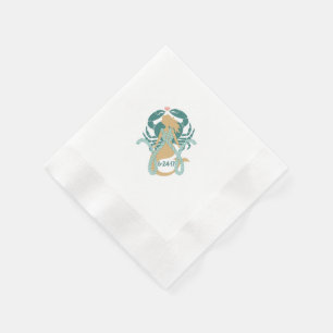 Meerjungfrau und Meereswelt Cocktail-Servietten fü Serviette