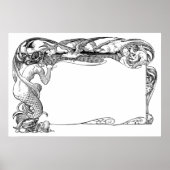 Meerjungfrau und Möwen Poster (Vorne)