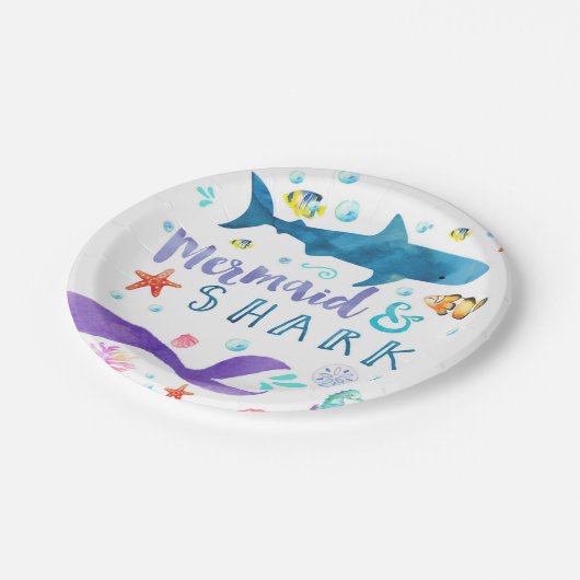 Meerjungfrau- und pappteller (Schrägansicht)