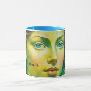 Meerjungfrau und personalisiertes Meer Tasse