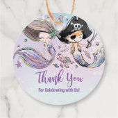 Meerjungfrau und Pirate Unterhalb des Meerespools  Geschenkanhänger (Rückseite)