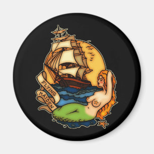 Meerjungfrau-und Piraten-Schiff Magnet