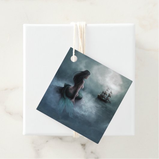 Meerjungfrau und Piratenschiff Geschenkanhänger (Beispiel)