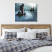 Meerjungfrau und Piratenschiff Leinwanddruck (Insitu (Schlafzimmer))