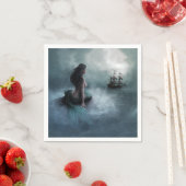 Meerjungfrau und Piratenschiff Serviette (Beispiel)