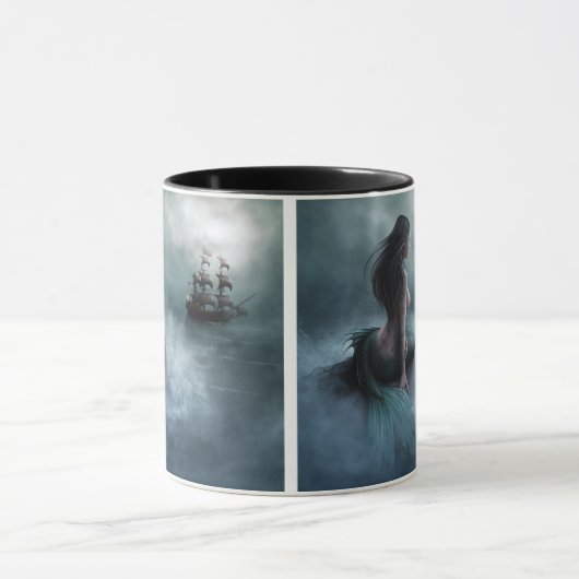 Meerjungfrau und Piratenschiff Tasse (Zentrum)