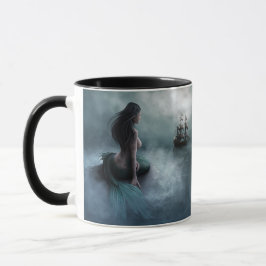 Meerjungfrau und Piratenschiff Tasse