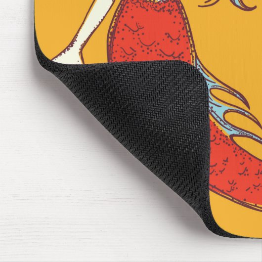 Meerjungfrau und Schädel Mousepad (Ecke)