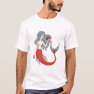 Meerjungfrau und Schädel T-Shirt