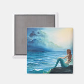 Meerjungfrau und Schiff am Sea Art Magnet (Vorderseite/Rückseite)